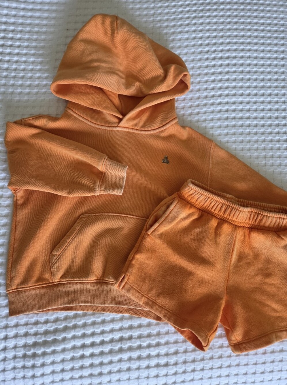 Gap Orange Vintage Soft Shorts And Hoodie